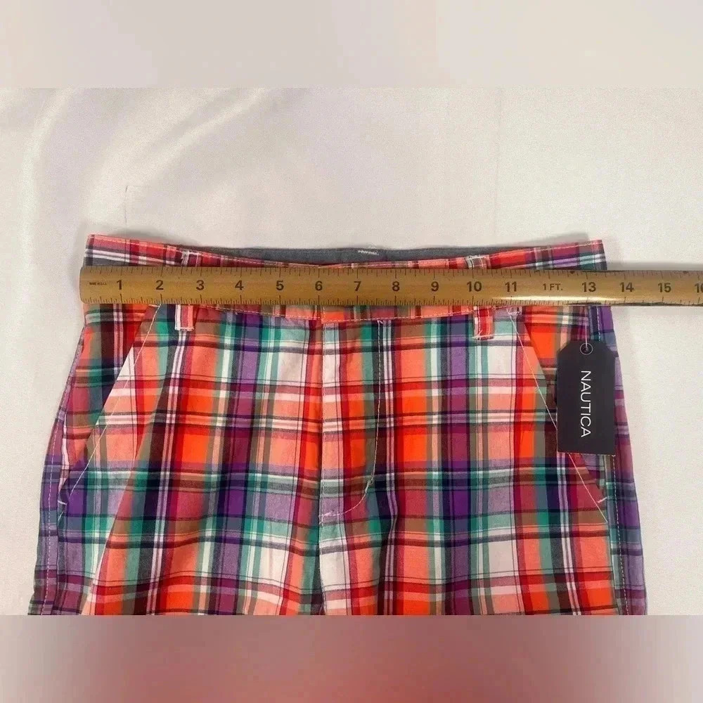 Nautica Plaid Bermuda Shorts Boys Size 12 NWT - Picture 4 of 5